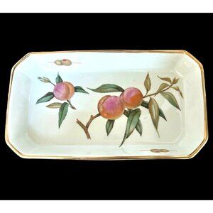 Royal Worcester Evesham Gold Pattern Rectangular Baker Dish Shape 38 Size 4 11"L
